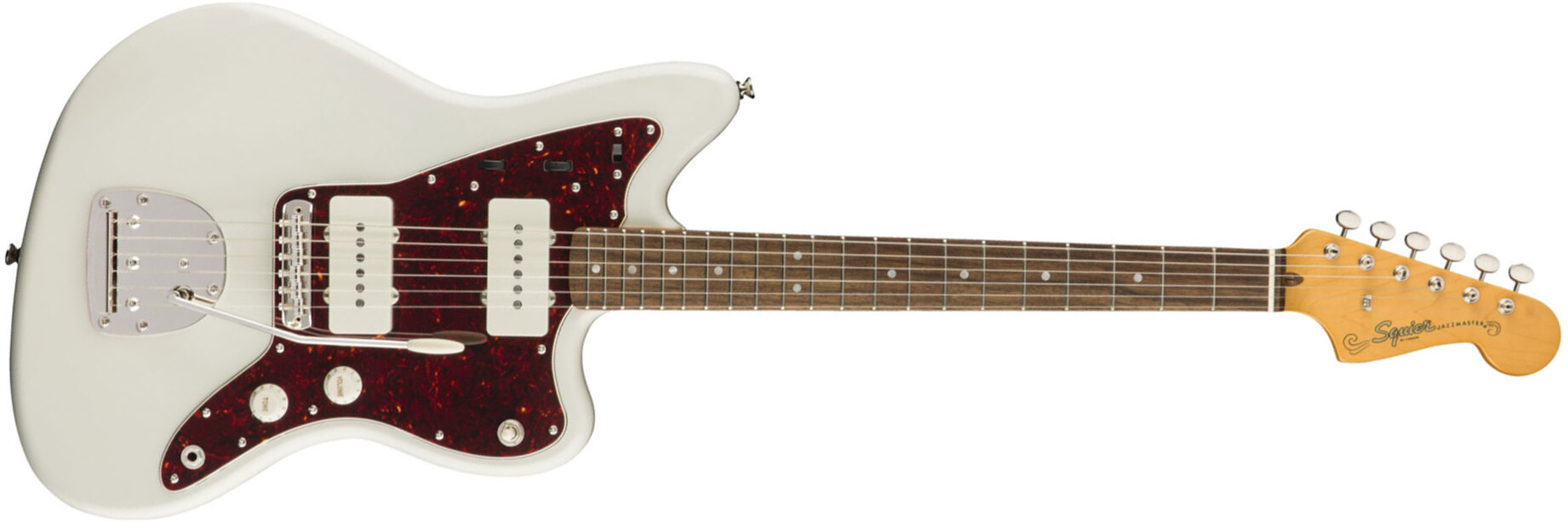 Squier Jazzmaster Classic Vibe 60s 2019 Lau - Olympic White - Retro-rock elektrische gitaar - Main picture