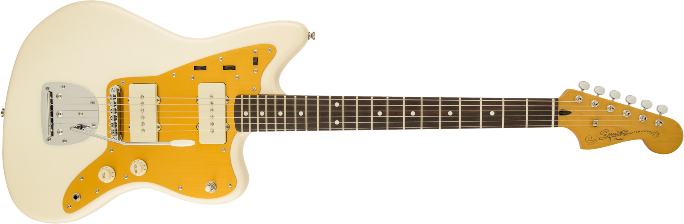 Squier Jazzmaster J Mascis (lau) - Vintage White - Retro-rock elektrische gitaar - Main picture
