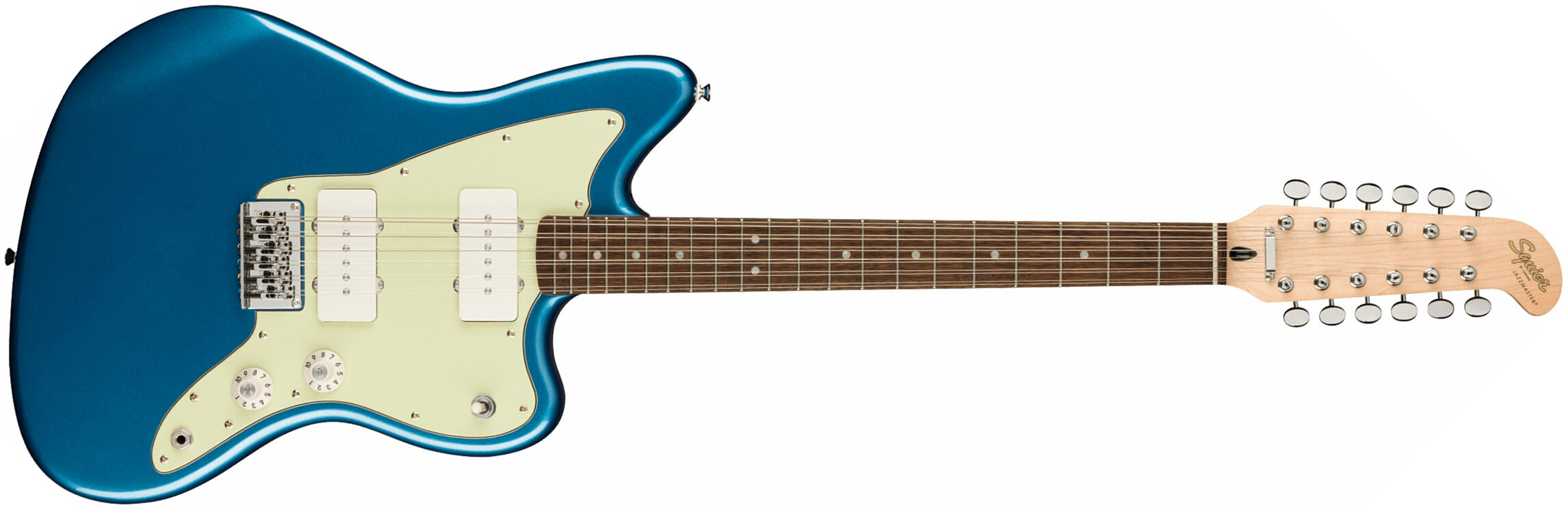 Squier Jazzmaster Xii Paranormal 2s Ht Lau - Lake Placid Blue - 12-snarige elektrische gitaar - Main picture