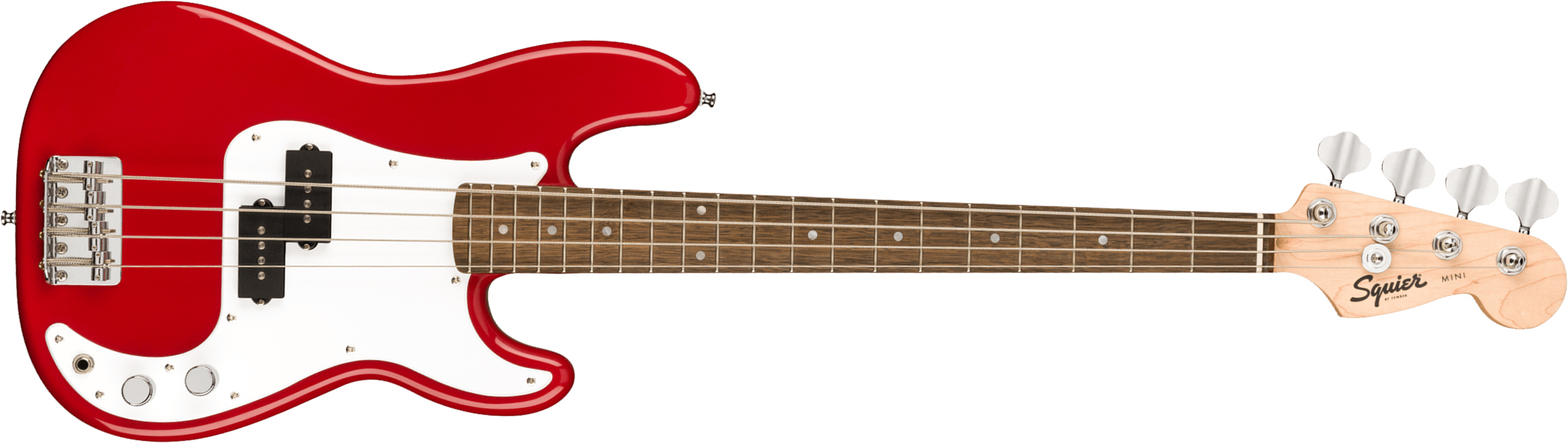 Squier Mini Precision Bass Bullet Lau - Dakota Red - Short scale elektrische bas - Main picture