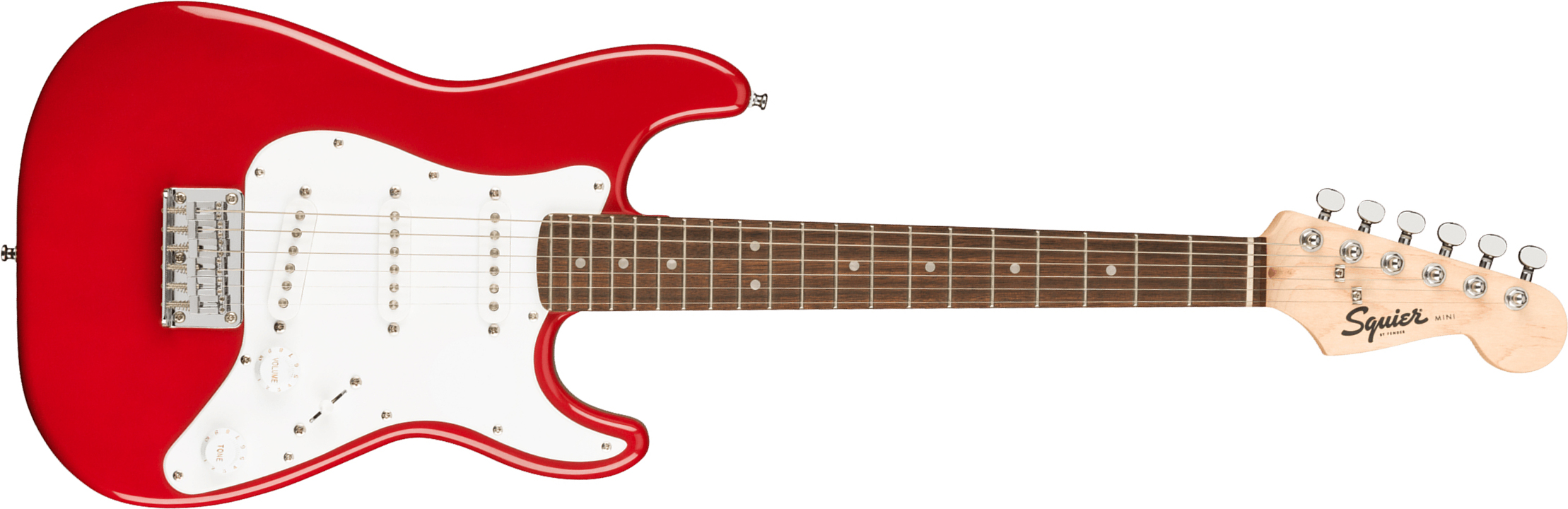 Squier Mini Strat V2 Ht Sss Lau - Dakota Red - Elektrische gitaar in Str-vorm - Main picture