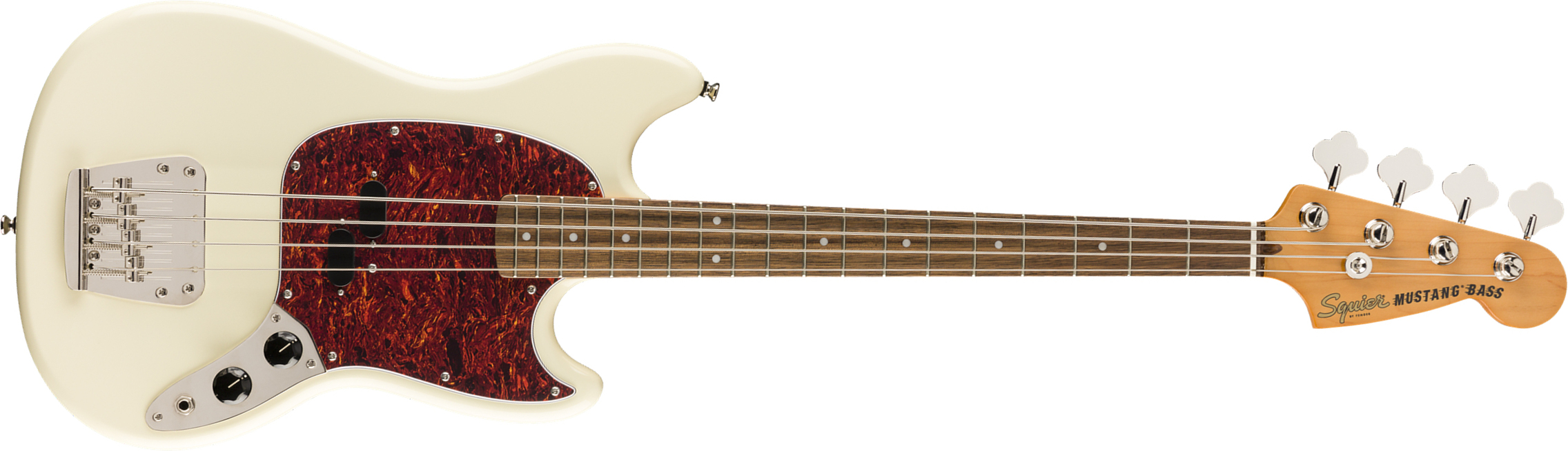 Squier Mustang Bass '60s Classic Vibe Lau 2019 - Olympic White - Solid body elektrische bas - Main picture