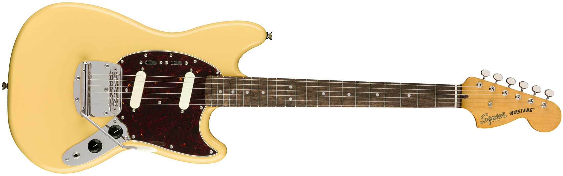Squier Mustang  Classic Vibe 60s 2019 Lau - Vintage White - Retro-rock elektrische gitaar - Main picture