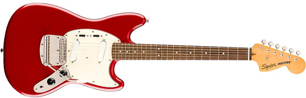 Squier Mustang  Classic Vibe 60s Ltd 2020 Lau - Candy Apple Red - Retro-rock elektrische gitaar - Main picture