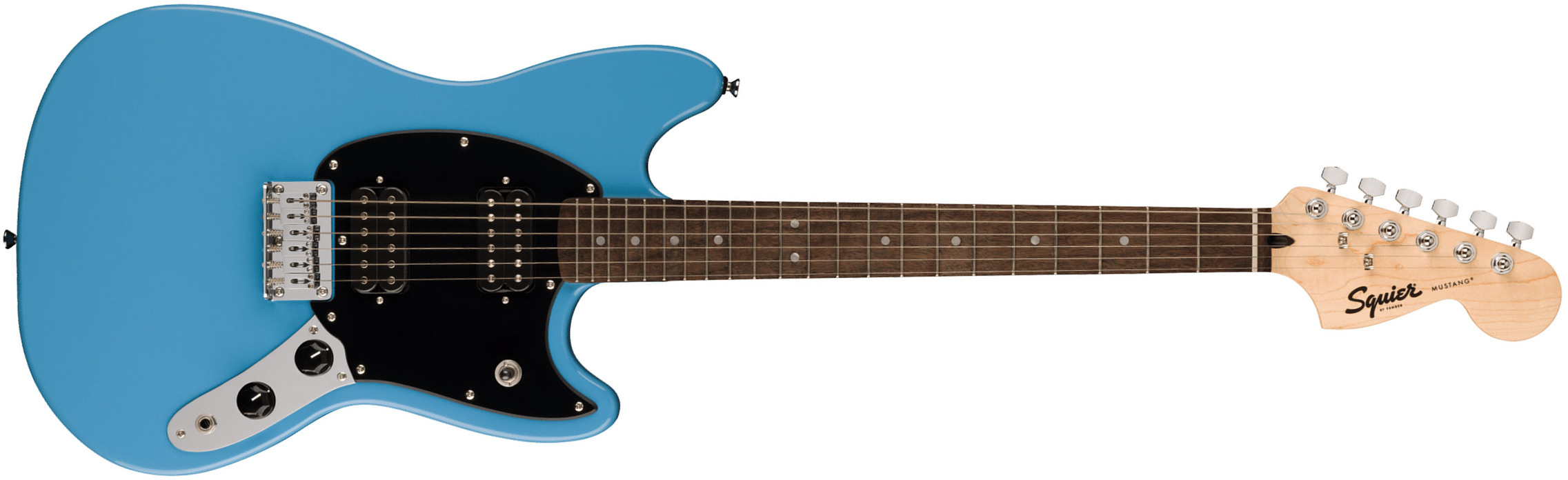 Squier Mustang Sonic Hh 2h Ht Lau - California Blue - Retro-rock elektrische gitaar - Main picture
