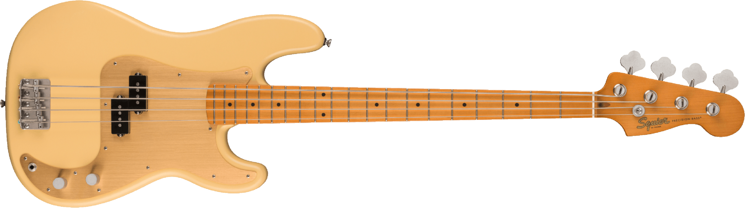 Squier Precision Bass 40th Anniversary Gold Edition Mn - Satin Vintage Blonde - Solid body elektrische bas - Main picture