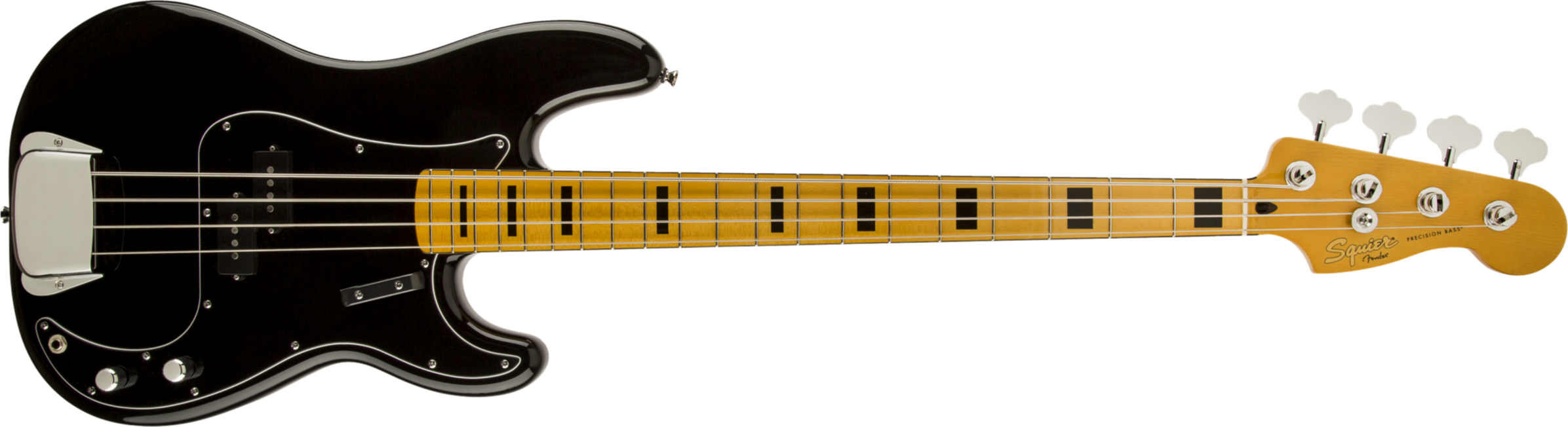 Squier Precision Bass '70s Classic Vibe Mn - Black - Solid body elektrische bas - Main picture
