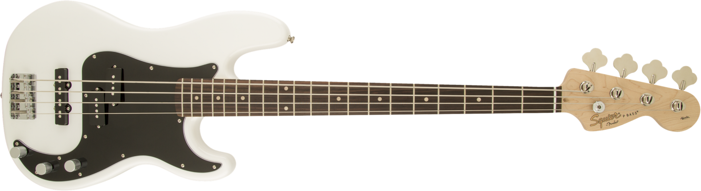 Squier Precision Bass Affinity Series Pj (lau) - Olympic White - Solid body elektrische bas - Main picture