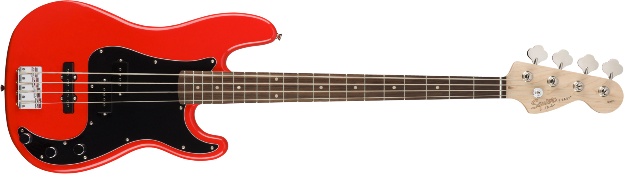 Squier Precision Bass Affinity Series Pj (lau) - Race Red - Solid body elektrische bas - Main picture