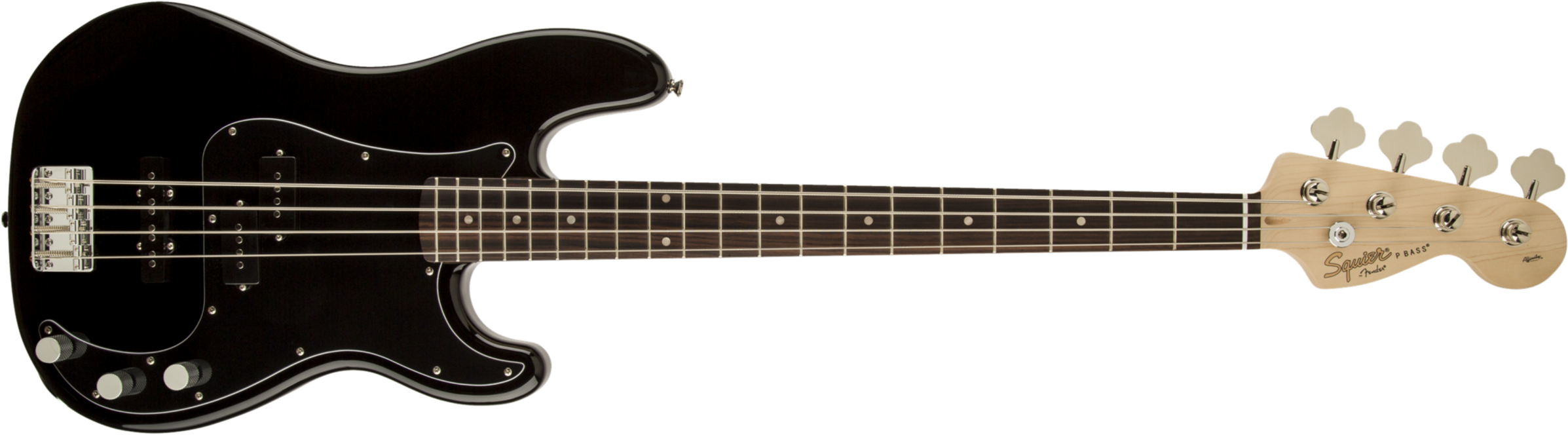 Squier Precision Bass Affinity Series Pj (lau) - Black - Solid body elektrische bas - Main picture
