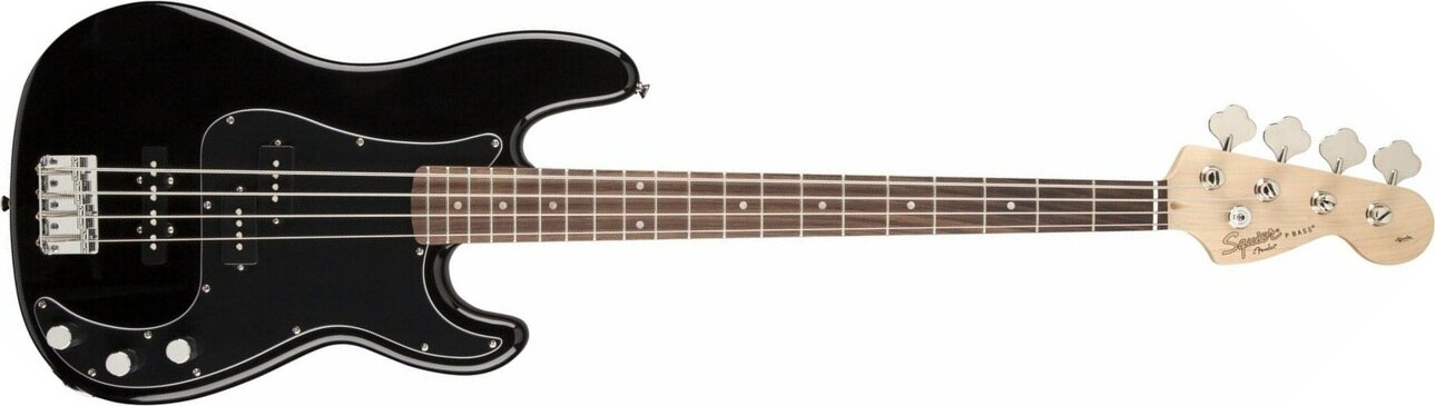 Squier Precision Bass Affinity Series Pj (rw) - Black - Solid body elektrische bas - Main picture