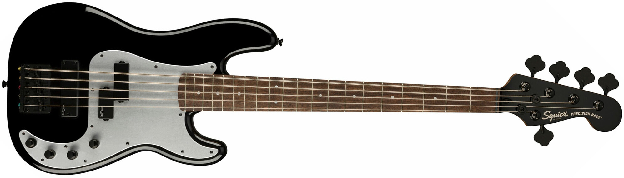 Squier Precision Bass Ph V Contemporary Active 5c Lau - Black - Solid body elektrische bas - Main picture