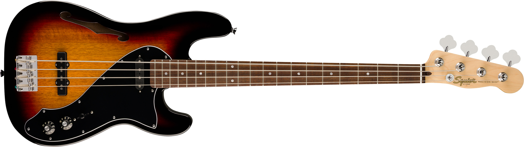 Squier Precision Bass Thinline Sj Paranormal Lau - 3-color Sunburst - Solid body elektrische bas - Main picture