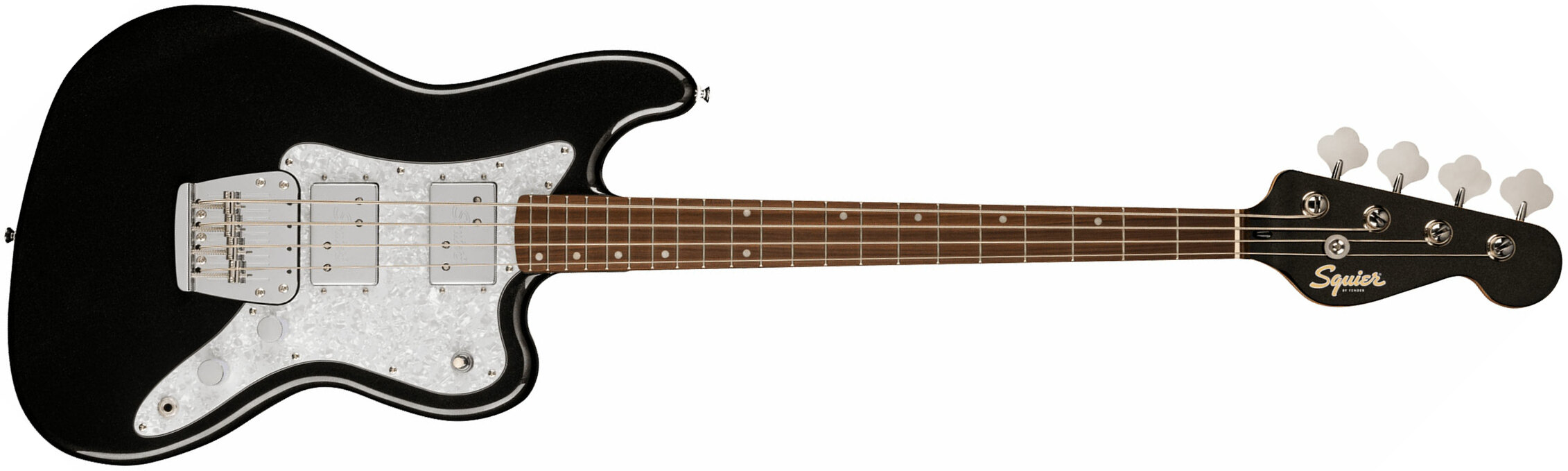 Squier Rascal Bass Hh Paranormal 2h Lau - Metallic Black - Solid body elektrische bas - Main picture