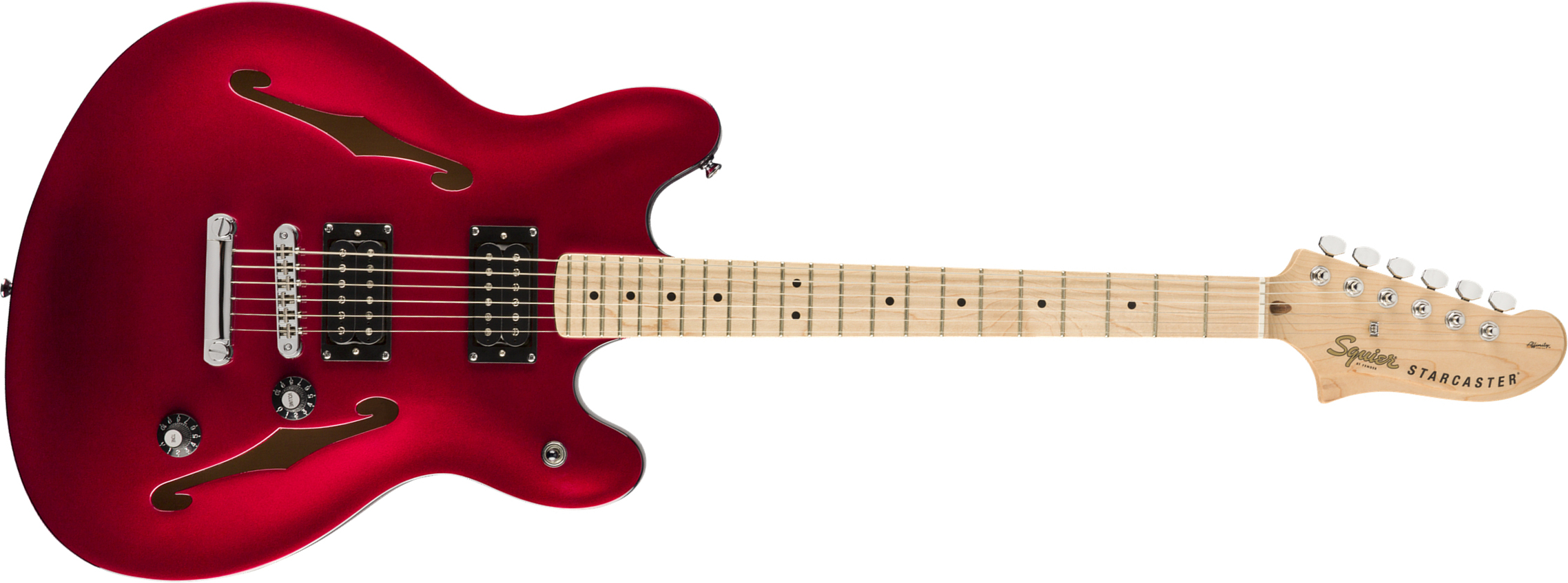 Squier Starcaster Affinity 2019 Hh Ht Mn - Candy Apple Red - Semi hollow elektriche gitaar - Main picture