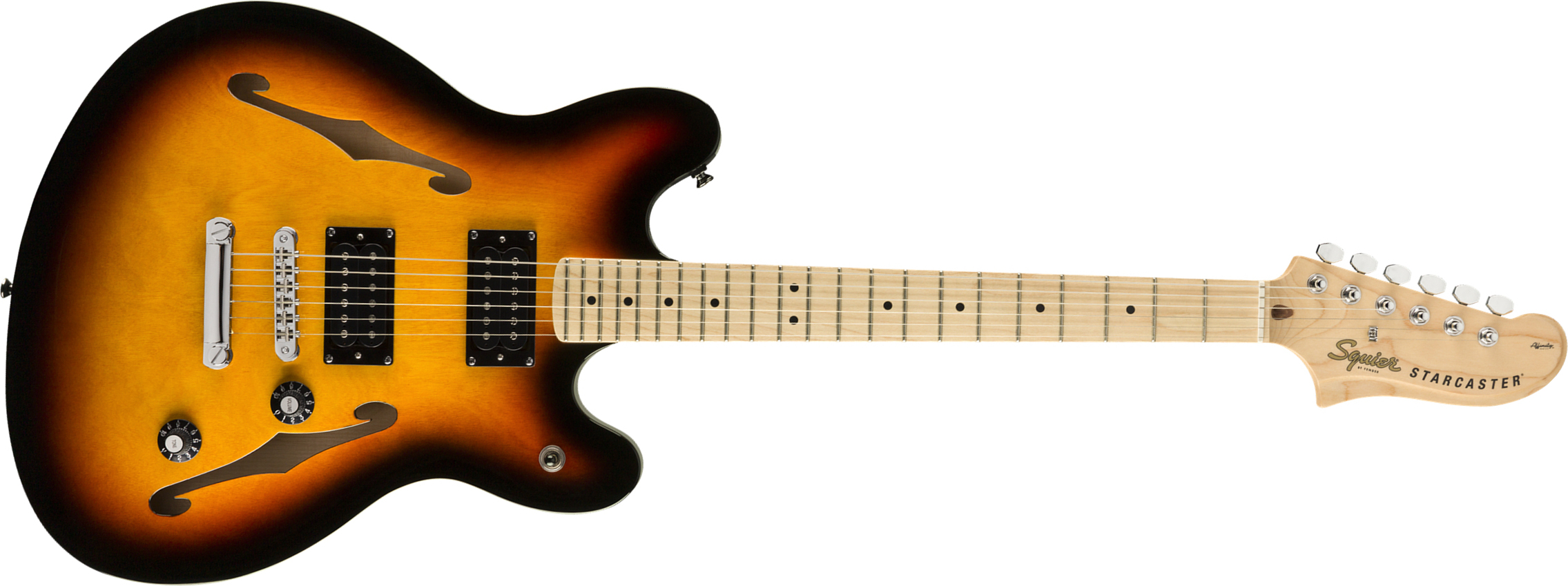 Squier Starcaster Affinity 2019 Hh Ht Mn - 3-color Sunburst - Retro-rock elektrische gitaar - Main picture