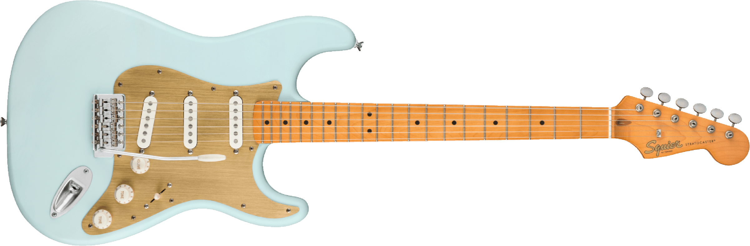 Squier Strat 40th Anniversary Vintage Edition Mn - Satin Sonic Blue - Elektrische gitaar in Str-vorm - Main picture