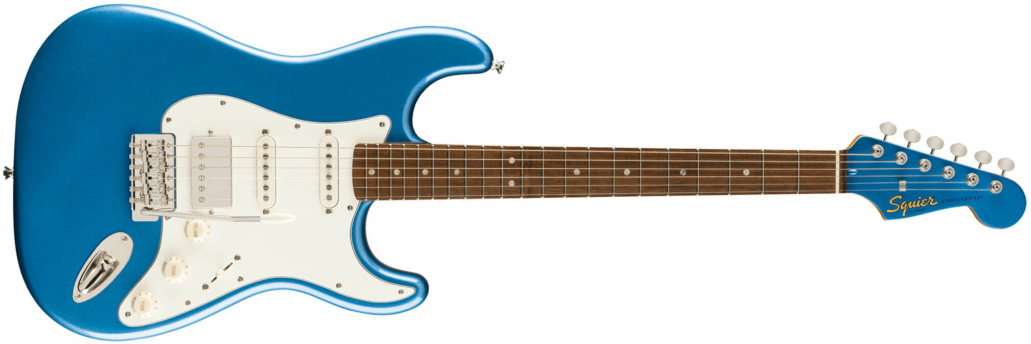 Squier Strat 60s Classic Vibe Ltd Hss Trem Lau - Lake Placid Blue - Retro-rock elektrische gitaar - Main picture