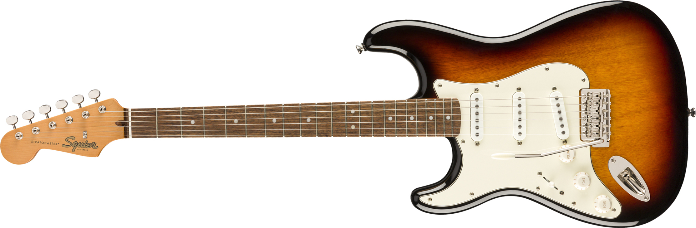 Squier Strat '60s Lh Gaucher Classic Vibe 2019 Lau - 3-color Sunburst - Linkshandige elektrische gitaar - Main picture