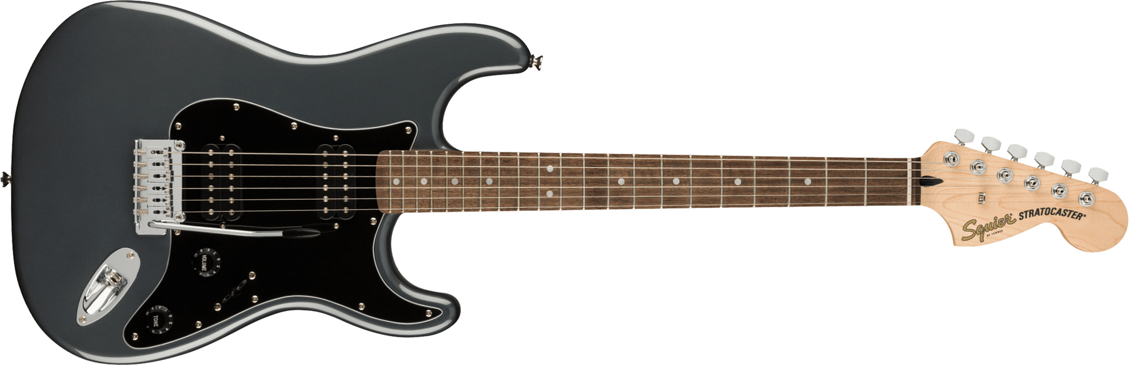 Squier Strat Affinity 2021 Hh Trem Lau - Charcoal Frost Metallic - Elektrische gitaar in Str-vorm - Main picture