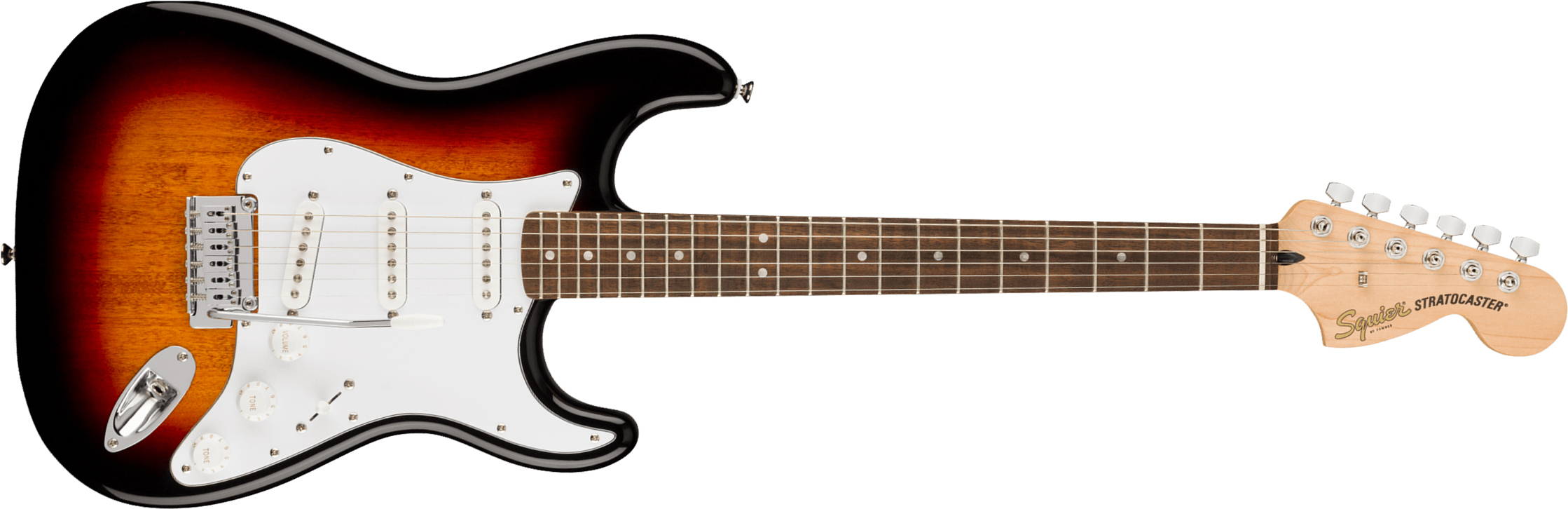 Squier Strat Affinity 2021 Sss Trem Lau - 3-color Sunburst - Elektrische gitaar in Str-vorm - Main picture