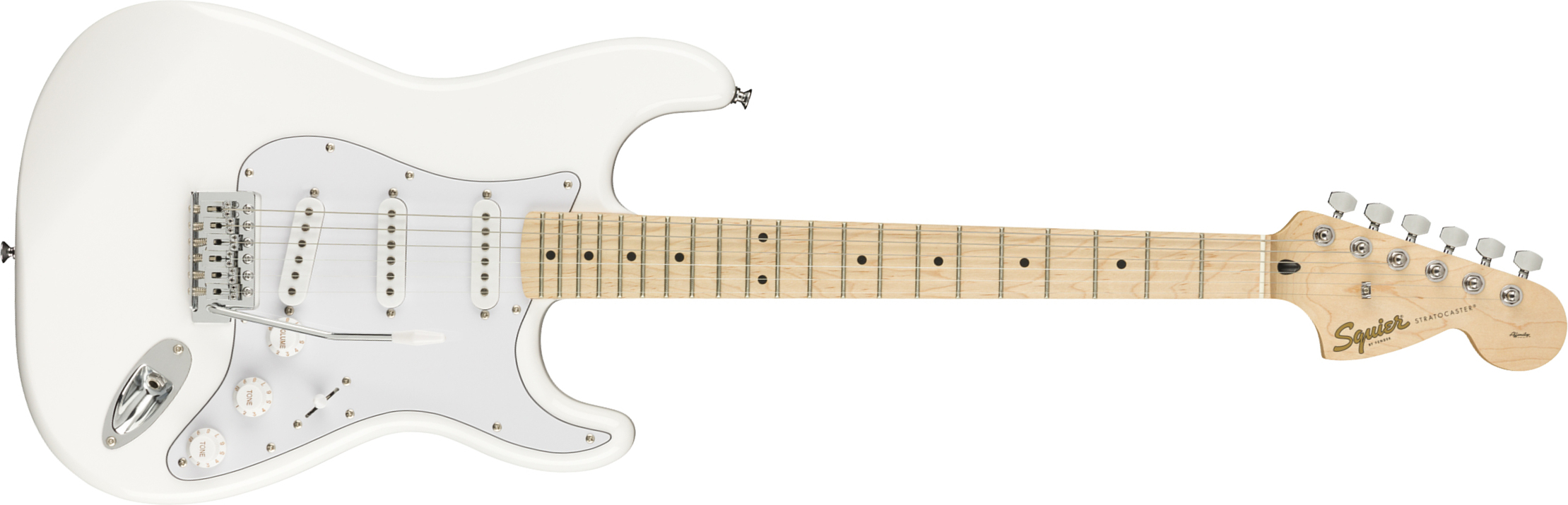 Squier Strat Affinity Fsr Ltd 2020 3s Trem Mn - Olympic White - Elektrische gitaar in Str-vorm - Main picture