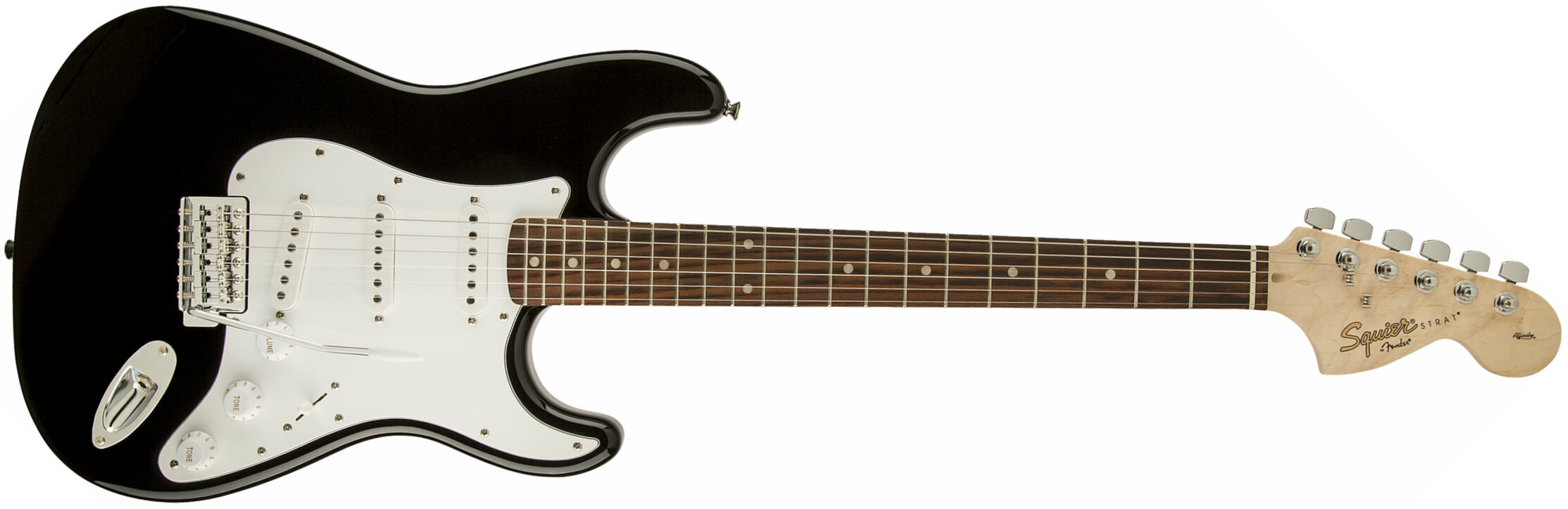 Squier Strat Affinity Series 3s Lau - Black - Elektrische gitaar in Str-vorm - Main picture