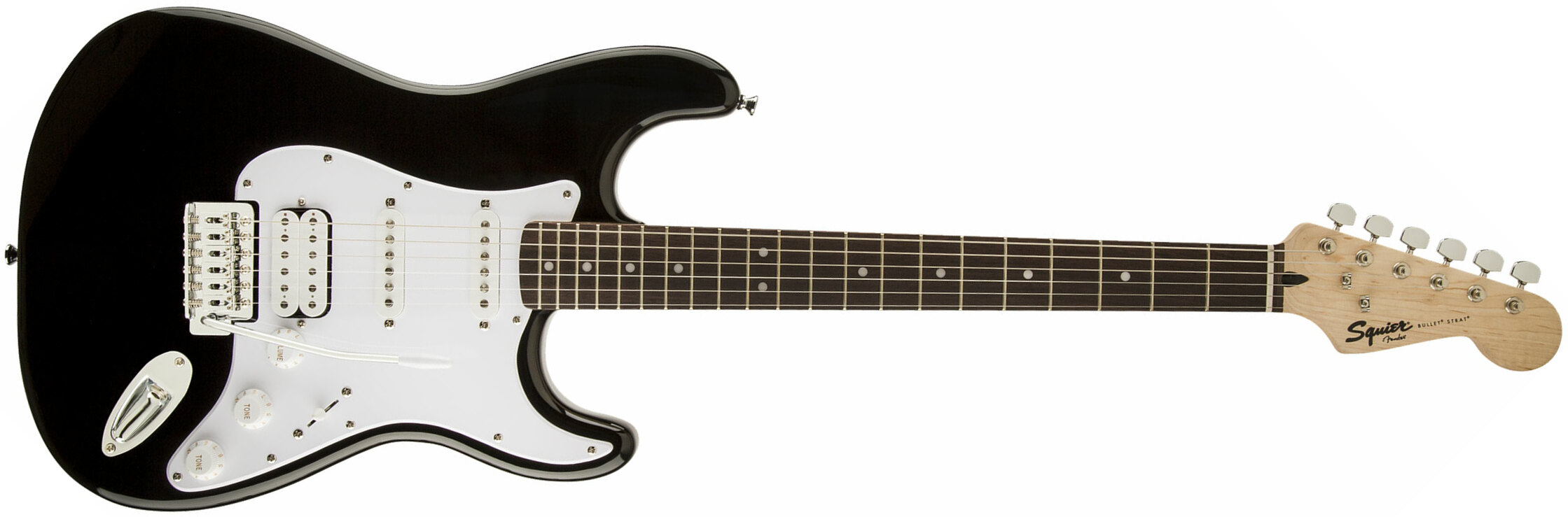 Squier Strat Bullet Hss Lau 2019 - Black - Elektrische gitaar in Str-vorm - Main picture