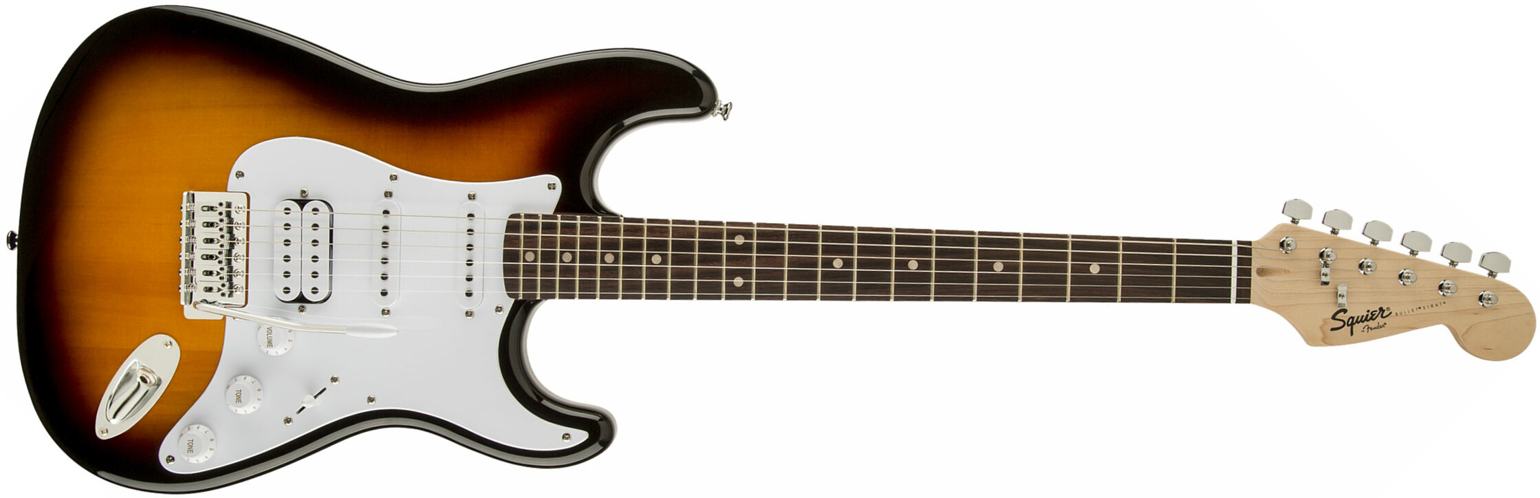 Squier Strat Bullet Hss Lau 2019 - Brown Sunburst - Elektrische gitaar in Str-vorm - Main picture