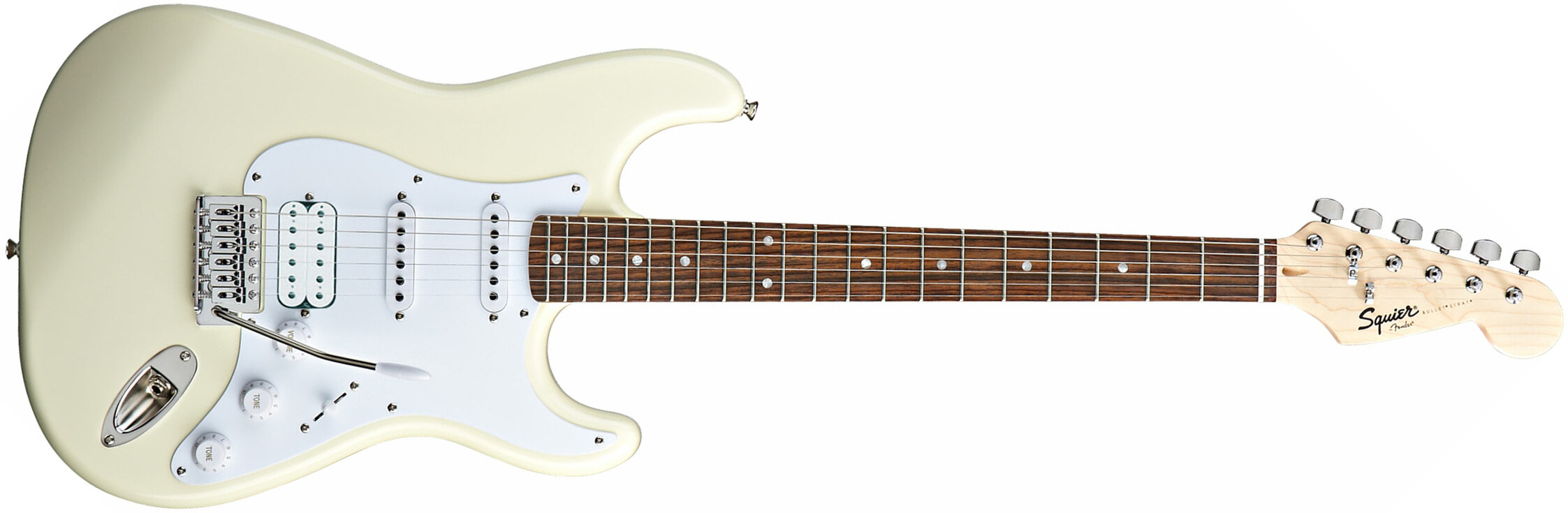 Squier Strat Bullet Hss Lau 2019 - Arctic White - Elektrische gitaar in Str-vorm - Main picture