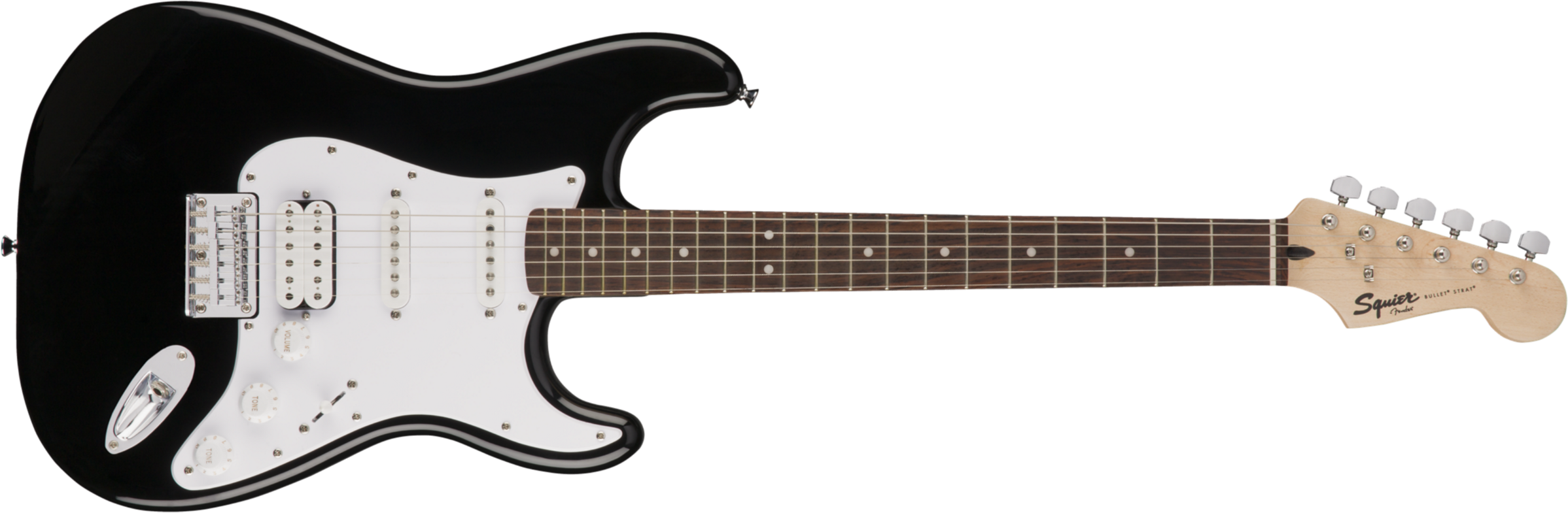 Squier Strat Bullet Ht Hss Lau - Black - Elektrische gitaar in Str-vorm - Main picture