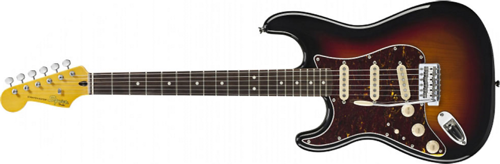 Squier Strat Classic Vibe '60s Lh Gaucher Rw - 3-color Sunburst - Linkshandige elektrische gitaar - Main picture