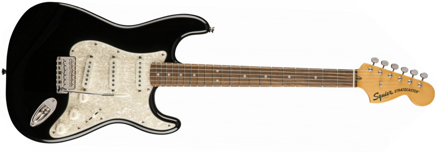 Squier Strat Classic Vibe 70s 2019 Lau - Black - Elektrische gitaar in Str-vorm - Main picture