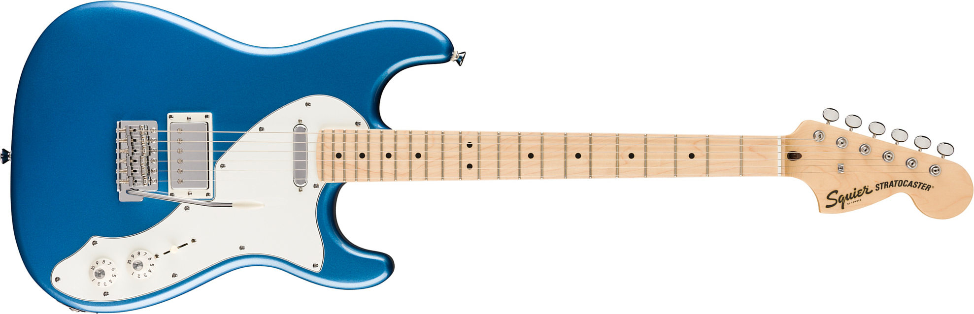 Squier Strat Deluxe Paranormal Hs Trem Mn - Lake Placid Blue - Elektrische gitaar in Strat vorm - Main picture