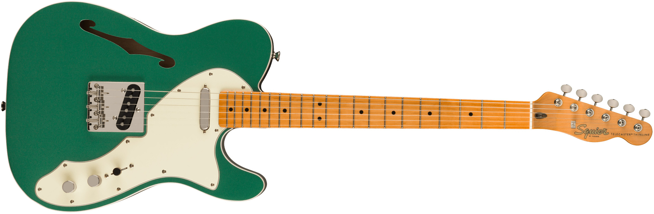 Squier Tele '60s Thinline Parchment Pickguard Classic Vibe Fsr 2s Ht Mn - Sherwood Green - Televorm elektrische gitaar - Main picture