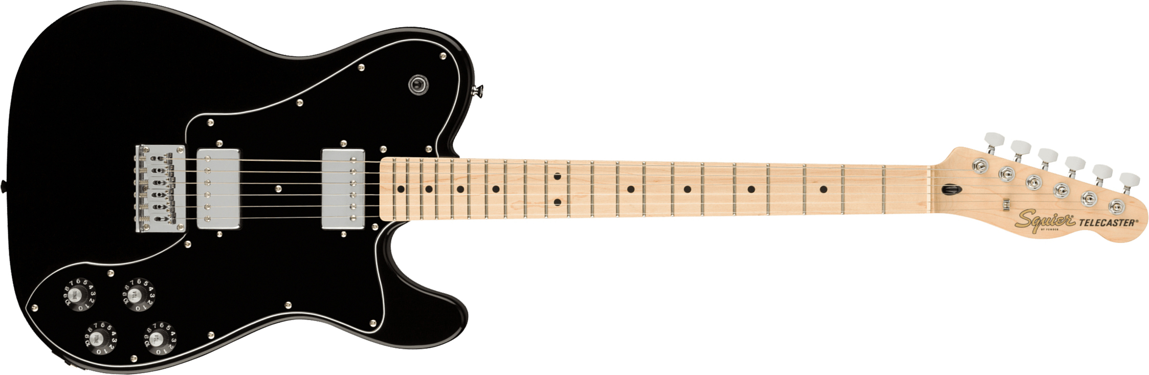 Squier Tele Affinity Deluxe 2021 Hh Ht Mn - Black - Televorm elektrische gitaar - Main picture