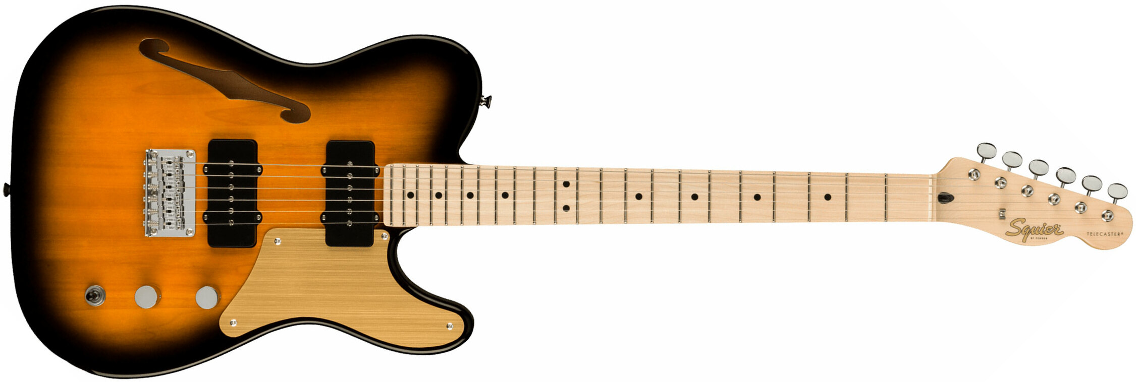 Squier Tele Cabronita Thinline Paranormal 2p90 Ht Lau - 2-color Sunburst - Semi hollow elektriche gitaar - Main picture