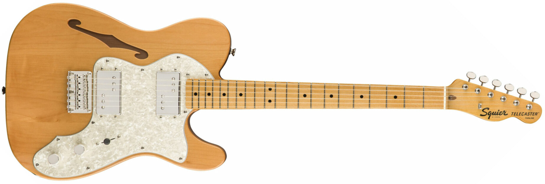 Squier Tele Thinline Classic Vibe 70s 2019 Hh Mn - Natural - Semi hollow elektriche gitaar - Main picture