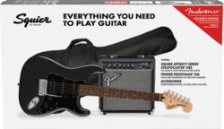 Elektrische gitaar set Squier Strat Affinity HSS Pack - Charcoal frost metallic