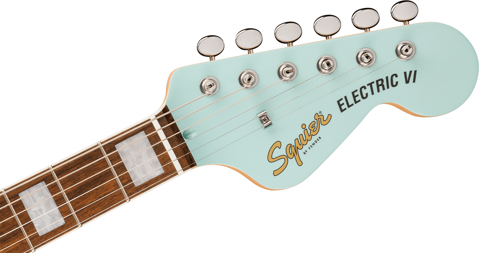 Squier Electric Vi Paranormal Shsc 2s Trem Lau - Daphne Blue - Retro-rock elektrische gitaar - Variation 2