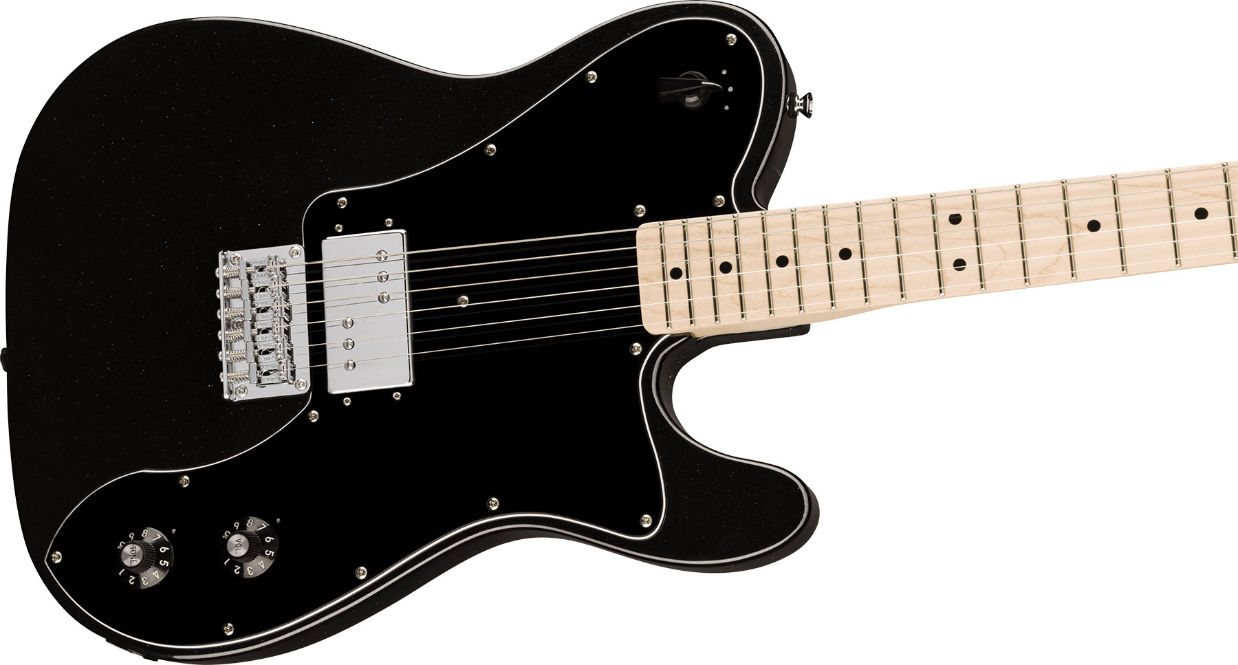Squier Esquire Deluxe Paranormal 1h Ht Mn - Metallic Black - Elektrische gitaar in Str-vorm - Variation 2