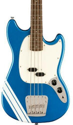 Short scale elektrische bas Squier FSR Classic Vibe '60s Competition Mustang Bass Ltd (LAU) - Lake placid blue with olympic white stripes