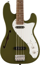 Solid body elektrische bas Squier Paranormal Precision Bass Thinline SJ - olive