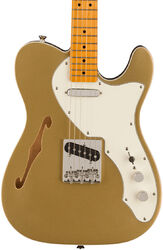 Televorm elektrische gitaar Squier FSR Classic Vibe '60s Telecaster Thinline, Parchment Pickguard - Aztec gold