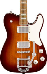 Televorm elektrische gitaar Squier Paranormal Troublemaker Telecaster Deluxe Bigsby - honey sunburst