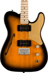 Televorm elektrische gitaar Squier Tele Thinline Cabronita Paranormal - 2 tone sunburst