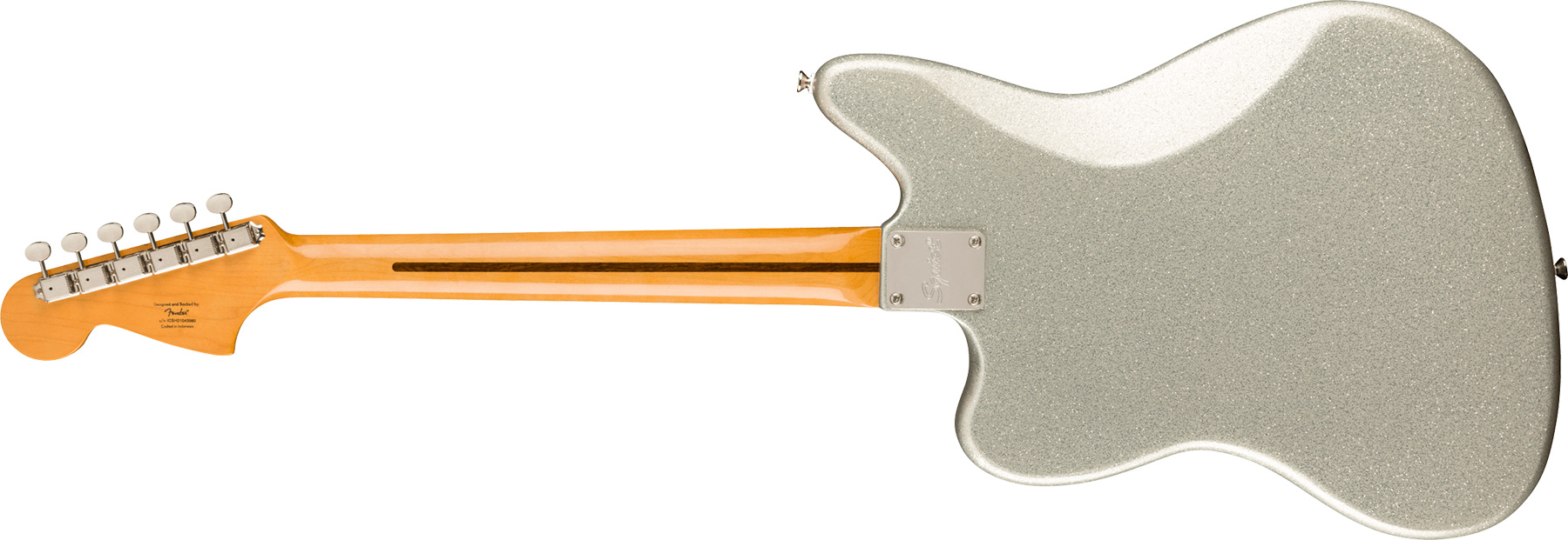 Squier Jaguar 60s Classic Vibe Fsr Ltd 2s Trem Lau - Silver Sparkle Matching Headstock - Retro-rock elektrische gitaar - Variation 1