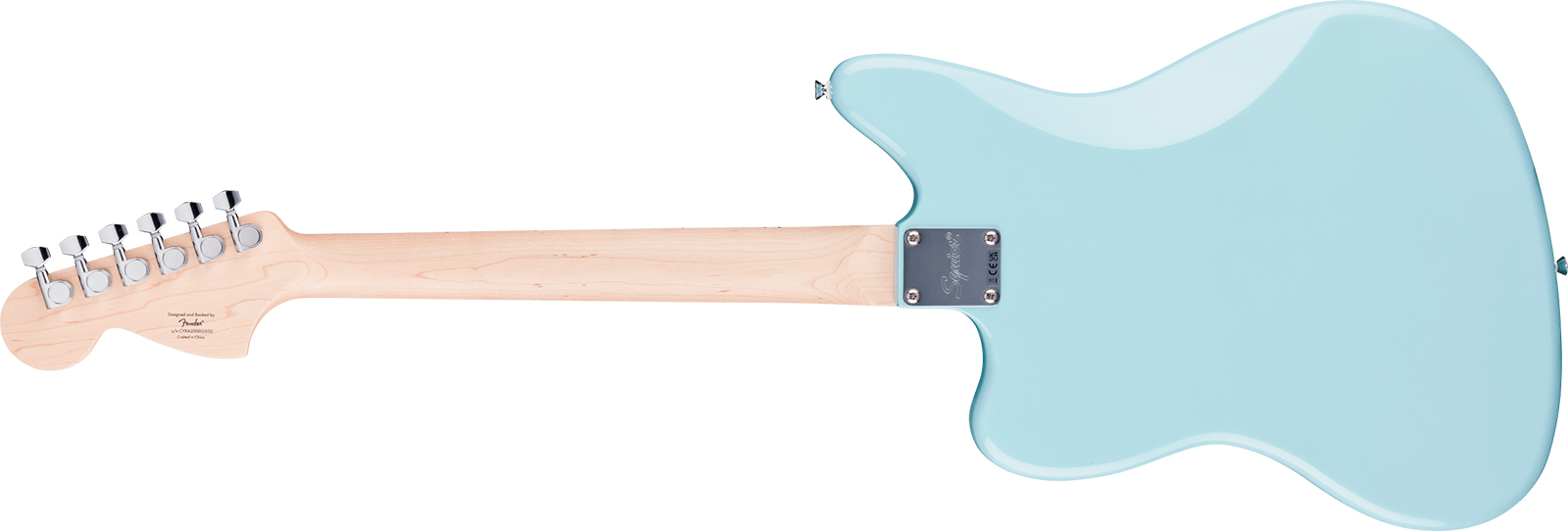 Squier Jaguar Affinity Fsr Shsc 2s Trem Mn - Daphne Blue - Retro-rock elektrische gitaar - Variation 2