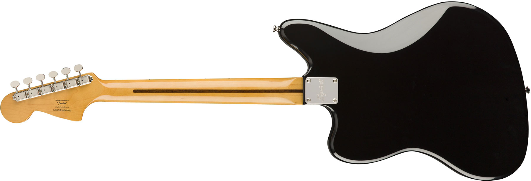 Squier Jaguar Classic Vibe 70s 2019 Lau - Black - Retro-rock elektrische gitaar - Variation 1