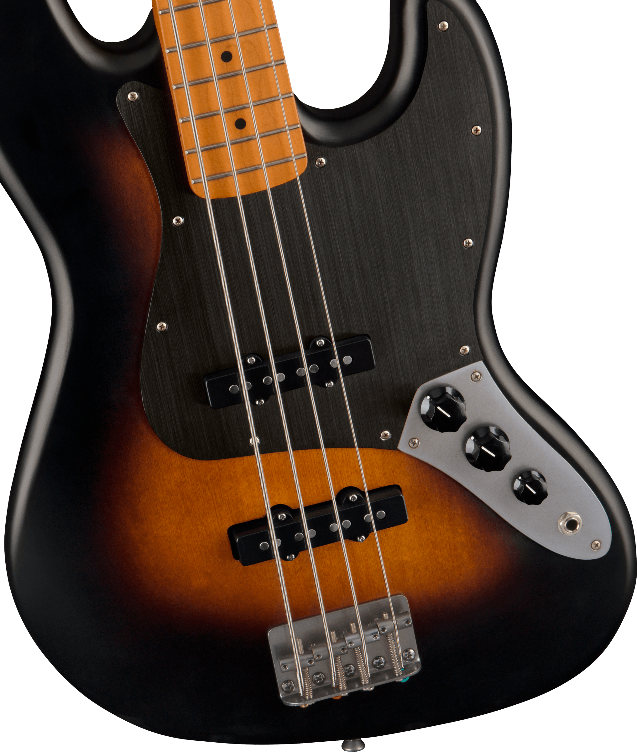 Squier Jazz Bass 40th Anniversary Gold Edition Mn - Satin Wide 2-color Sunburst - Solid body elektrische bas - Variation 2